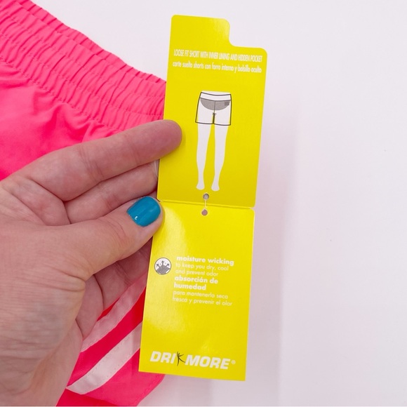 NEW Danskin Now Women's Performance Athletic Shorts w/ Liner Bright Pink Large - Picture 6 of 13